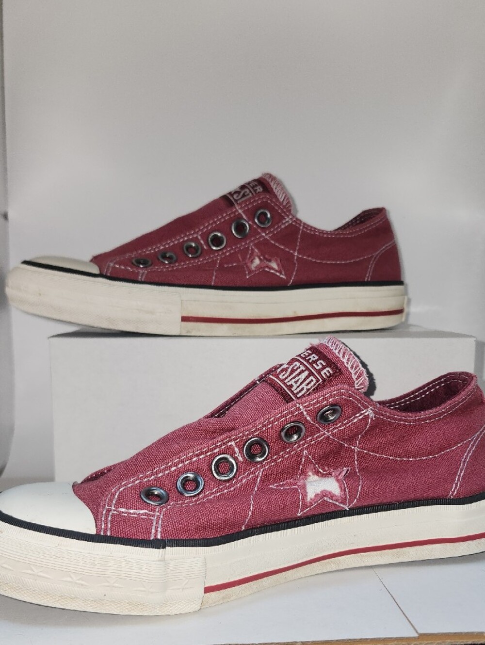Converse Size 7 One Star Low-Top Slip-On Canvas Sneakers - Red - Picture 5 of 11